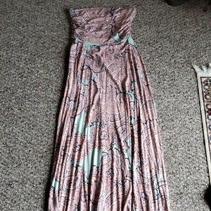 The Limited Strapless Paisley Maxi Dress